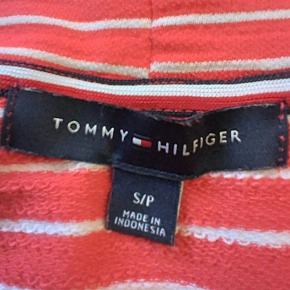 Tommy Hilfiger Womens Red/White Striped Drawstring Turtle Pullover S/P - Picture 14 of 15